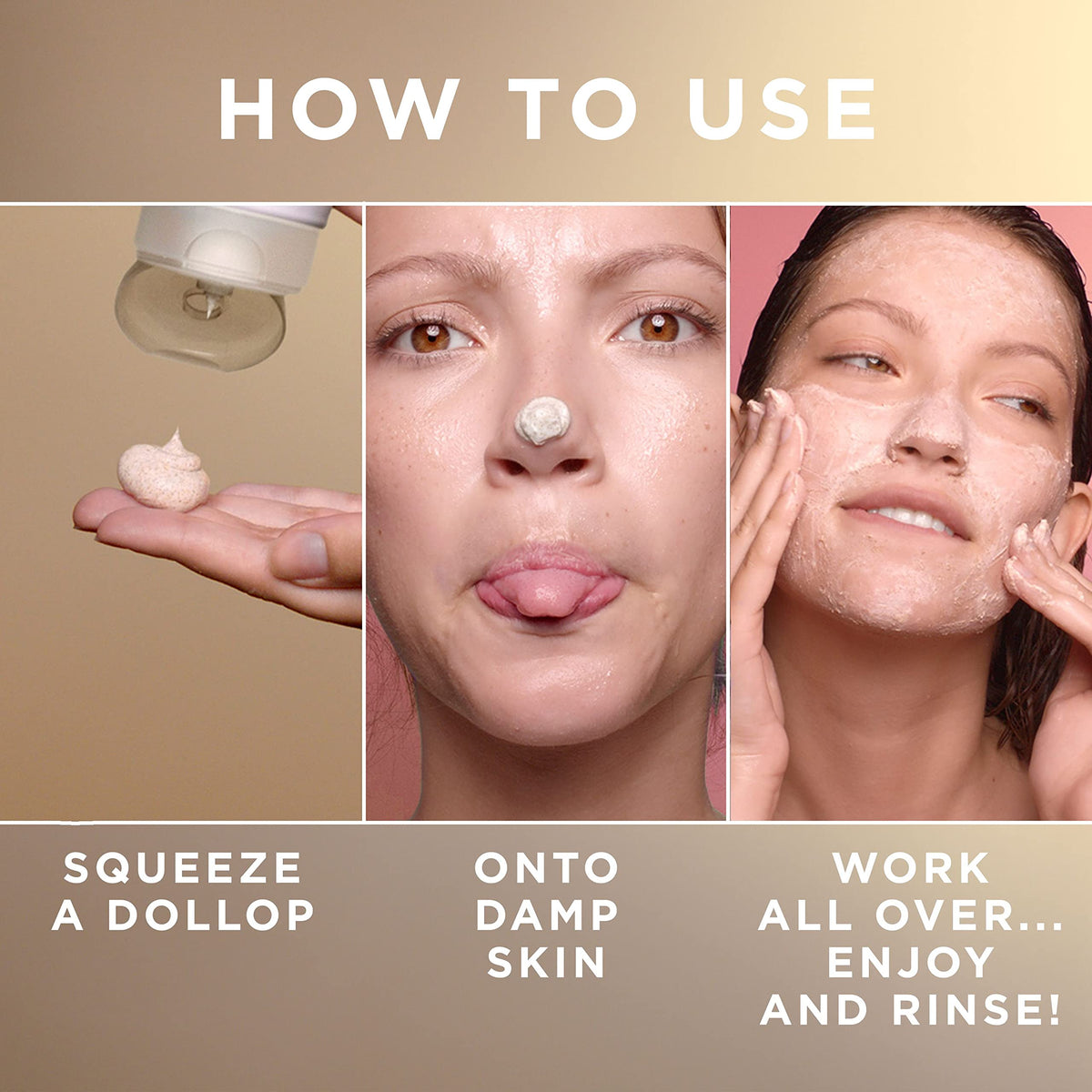 St. Ives application mask on cheek demonstrating even coverage and hydration
