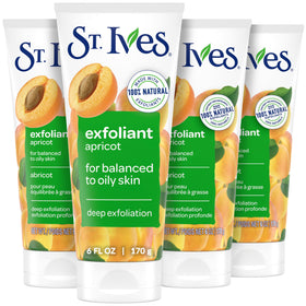 St. Ives front tube showing apricot face scrub for clear skin