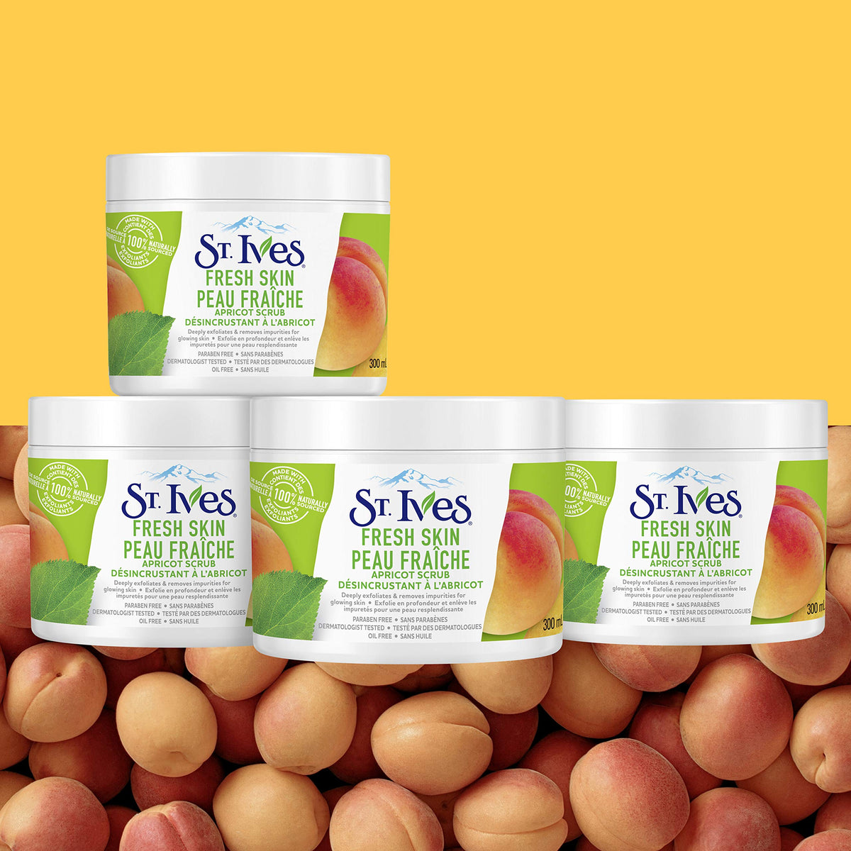 St. Ives before-and-after textured skin comparison showing smoother result