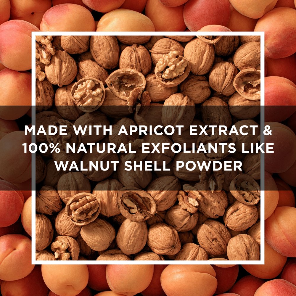 St. Ives ingredient label close-up highlighting apricot extract and natural exfoliants