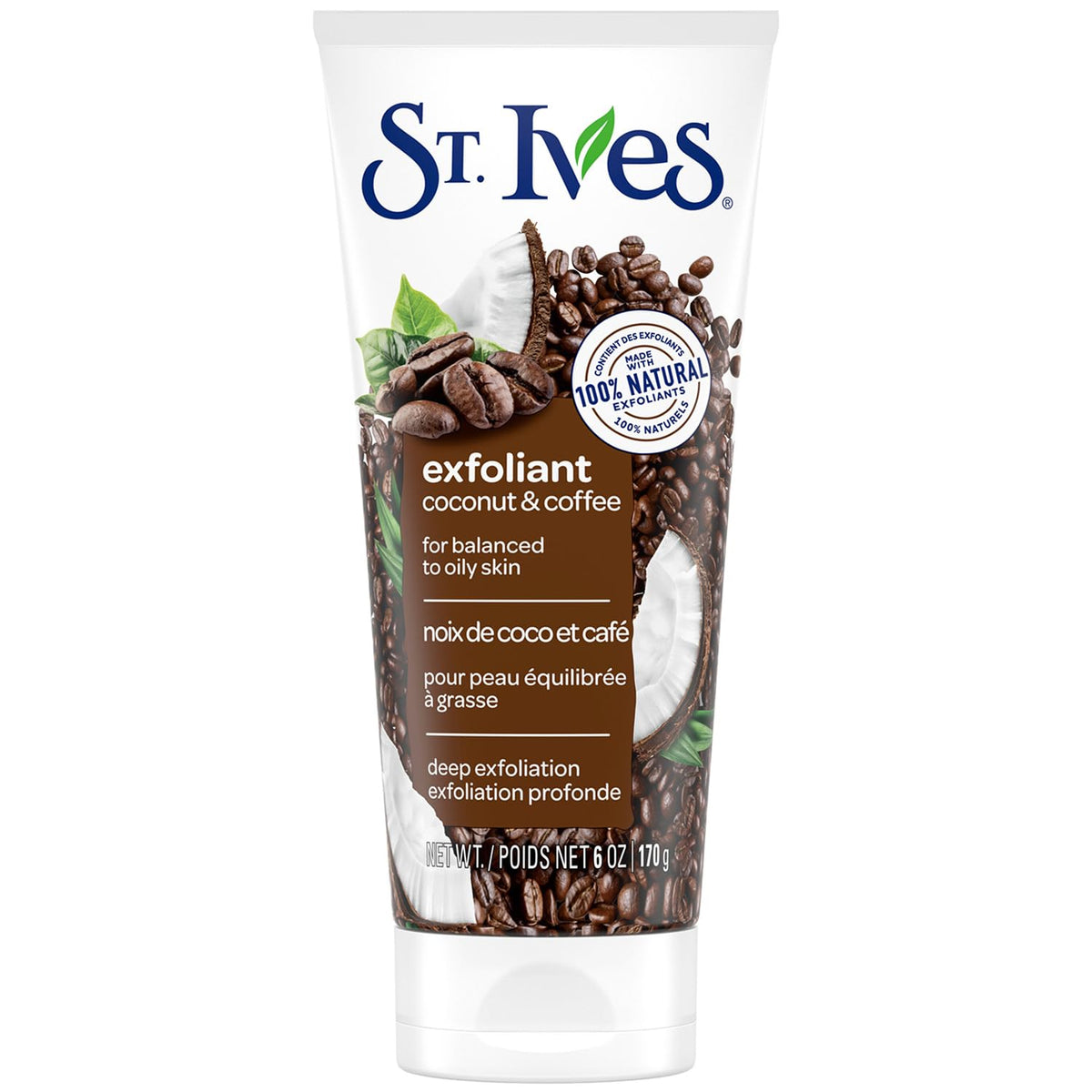 St. Ives front packaging showing product and energizing scent benefit