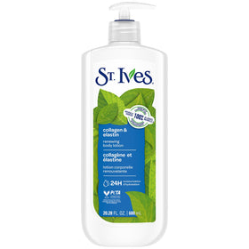 st. ives front pump bottle showing clean packaging and hydration benefit