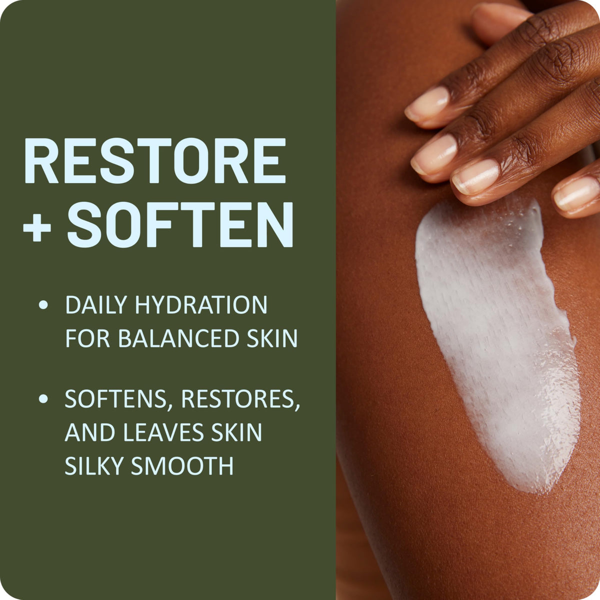 St. Ives lotion on hand showing smoother skin feel after application benefit