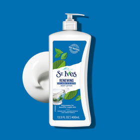 St. Ives lotion texture close-up highlighting smooth, fast-absorbing finish