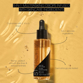 St.Tropez dropper detail displaying serum texture, precise application benefit