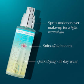 St.Tropez clear mist texture on hand demonstrating lightweight hydration