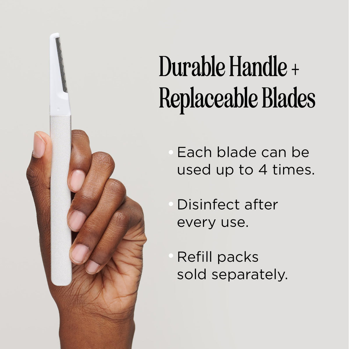 StackedSkincare blade refill packaging illustrating convenience and long-term value