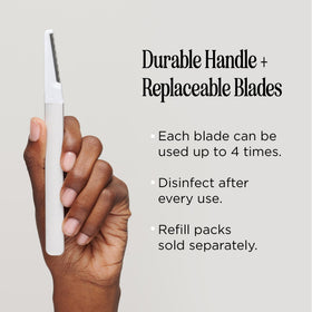 StackedSkincare blade refill packaging illustrating convenience and long-term value