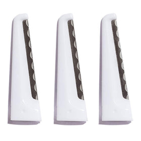 StackedSkincare front view of three replacement blade heads showing neat packaging and easy storage benefit