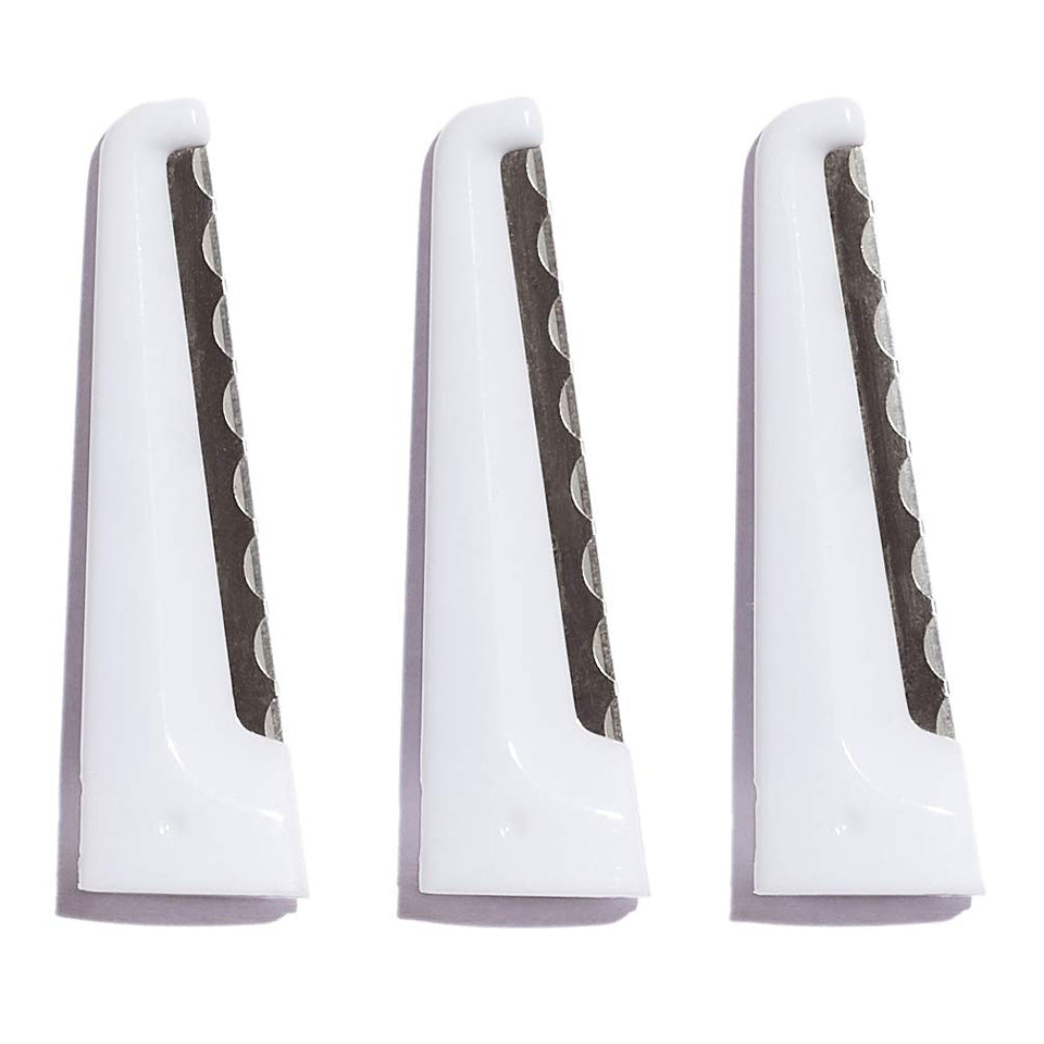 StackedSkincare three replacement blades in packaging showing safe storage and convenience