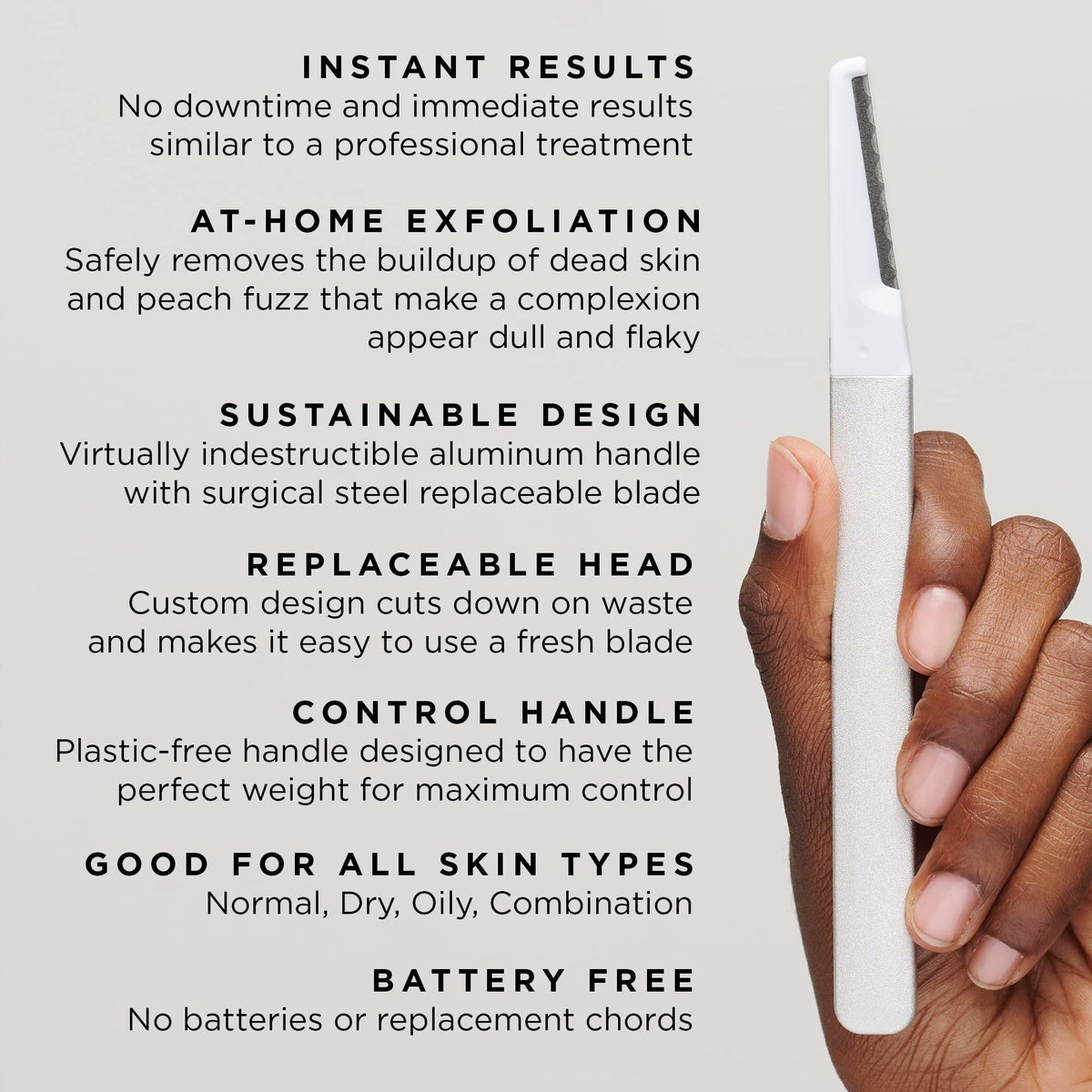 StackedSkincare packaging back label focused on usage and care information for better longevity