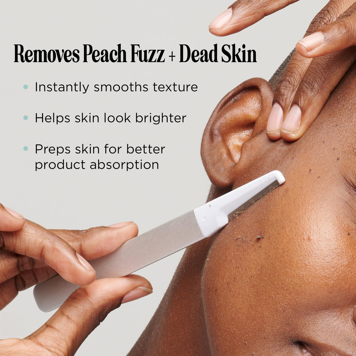 StackedSkincare tool held in hand to show size and easy maneuverability benefit