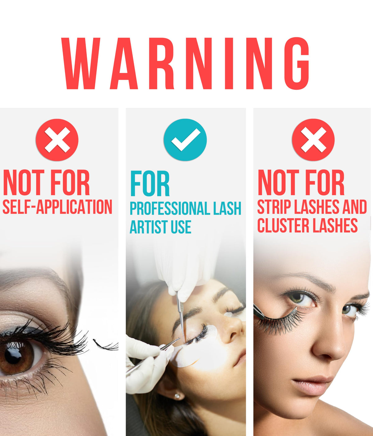 STACY LASH dispensing nozzle close-up for precise application and reduced waste