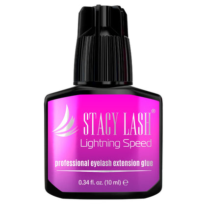 STACY LASH front bottle view showing compact 10ml size and professional look