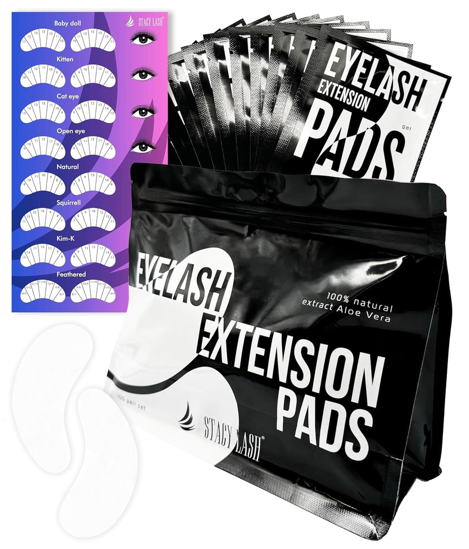STACY LASH front packaging showing 100 pairs and benefits