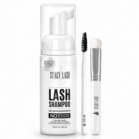 STACY LASH front packaging showing 50ml bottle and brush, clear professional styling benefit