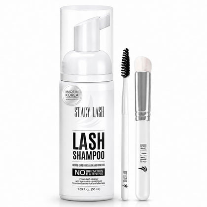 STACY LASH front packaging showing 50ml bottle and brush, clear professional styling benefit