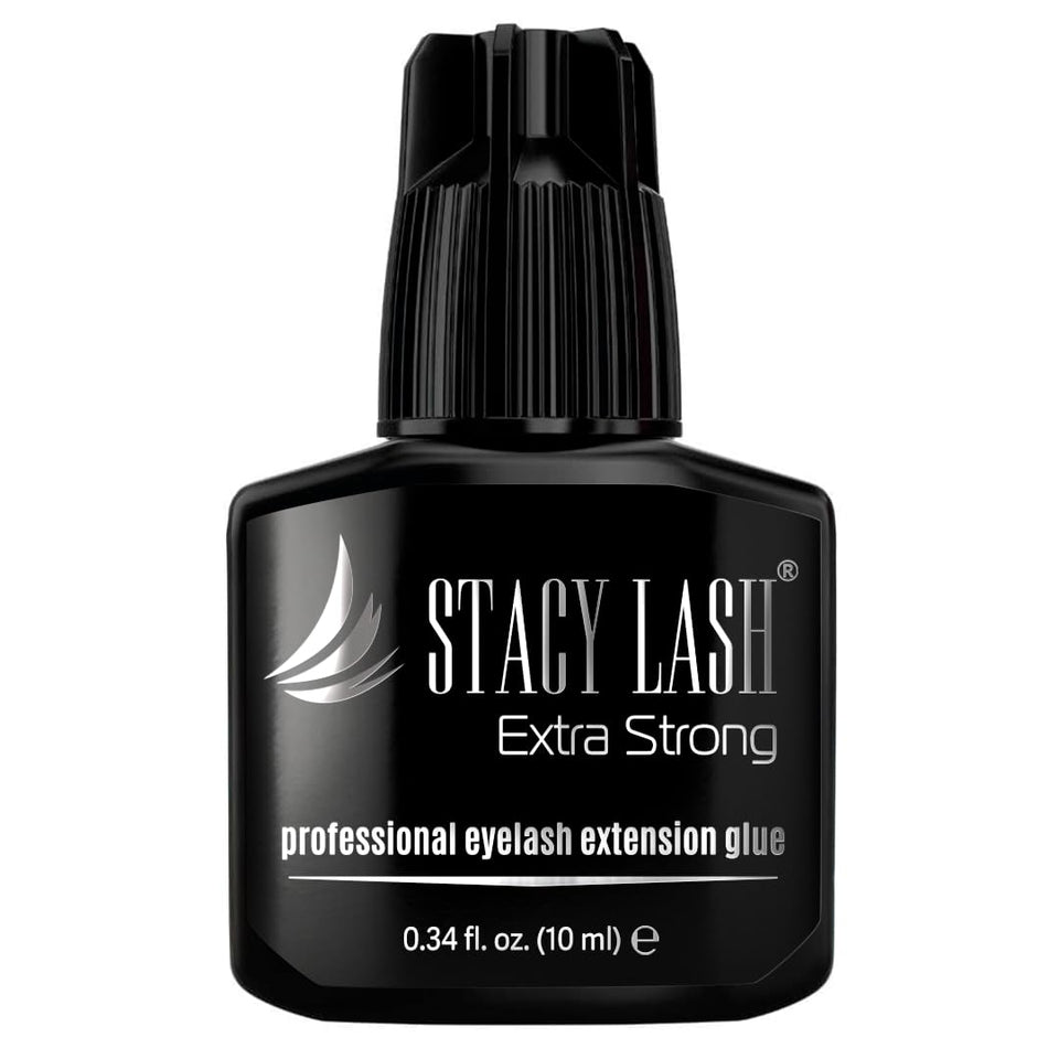 STACY LASH front packaging showing bottle and product benefit long retention