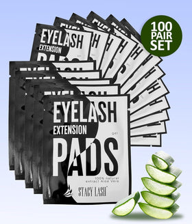 STACY LASH pads applied under eye demonstrating secure isolation