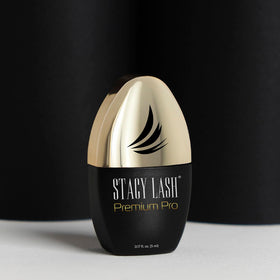 STACY LASH labelled bottle back displaying usage instructions and professional safety info