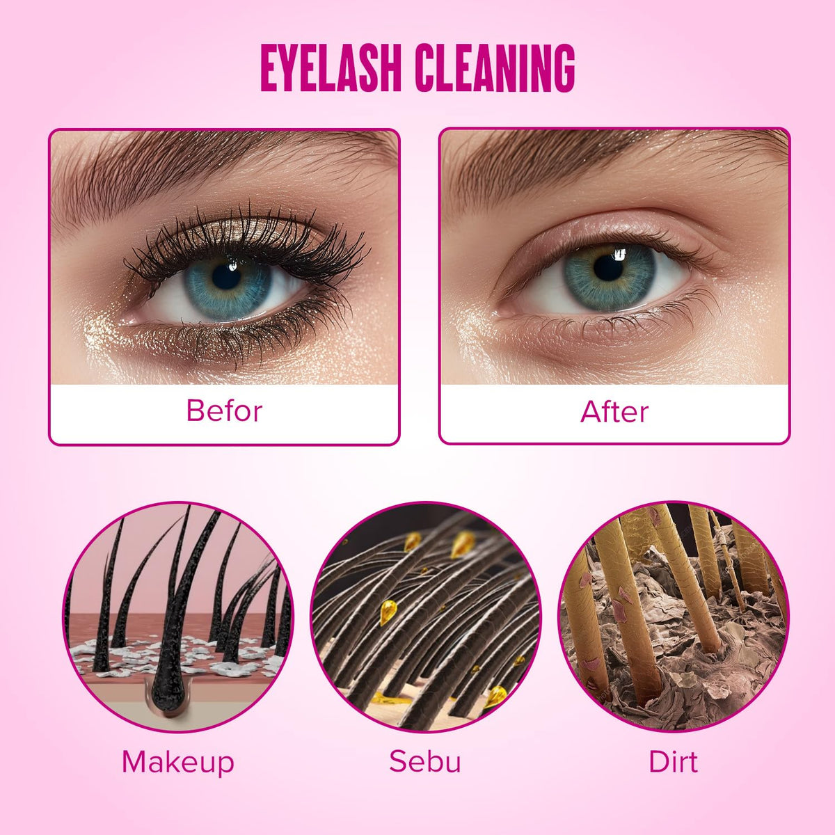 STACY LASH rinse bottle in hand for controlled gentle lash rinsing