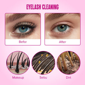 STACY LASH rinse bottle in hand for controlled gentle lash rinsing