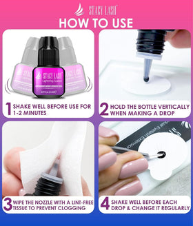 STACY LASH bottle staged on a professional salon tray illustrating workplace readiness
