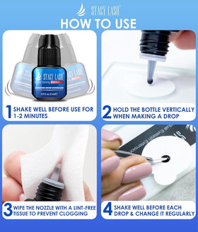 STACY LASH bottle on salon workstation portraying professional-use context