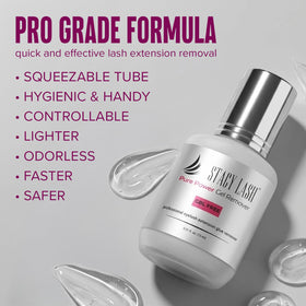 STACY LASH next to ruler showing 15ml size for salon portability and storage