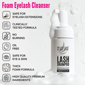 STACY LASH gentle foam texture close-up that lifts makeup without tugging