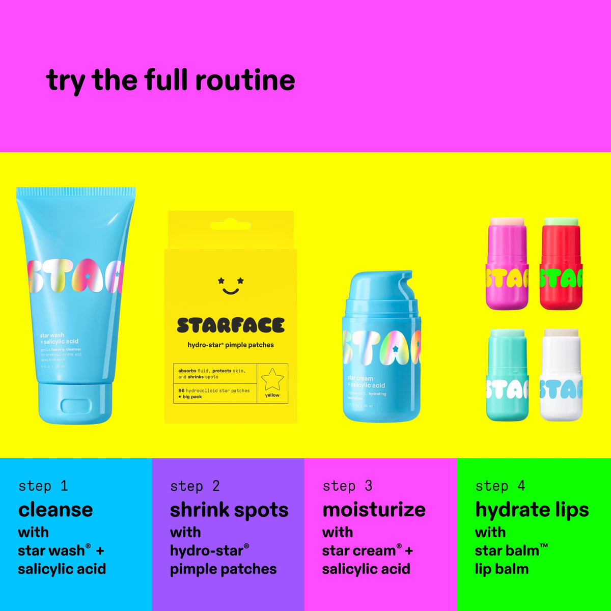 Starface Star Balm label close-up showing ingredient clarity and safety benefit