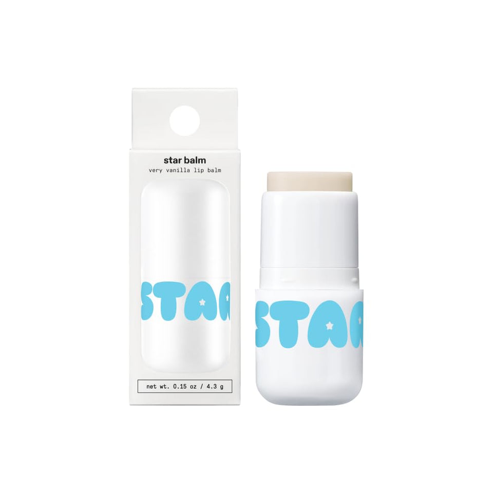 Starface Star Balm front packaging shows product and vanilla scent benefit
