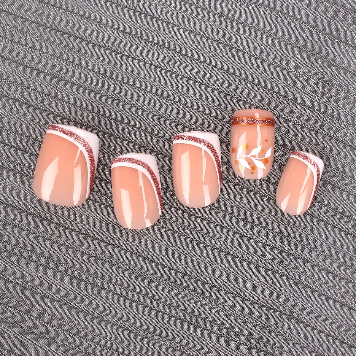 Stbisen close-up of white French tip on nude nail, highlighting clean line benefit