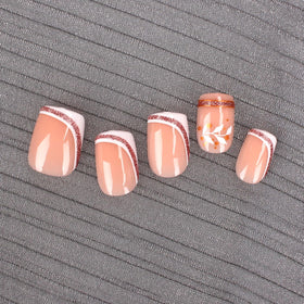 Stbisen close-up of white French tip on nude nail, highlighting clean line benefit