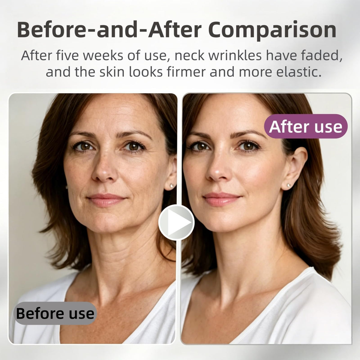 STDKDFW application on neck showing lift and even coverage