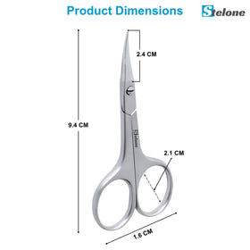 Stelone compact scissors stored in cosmetic pouch for convenient travel grooming