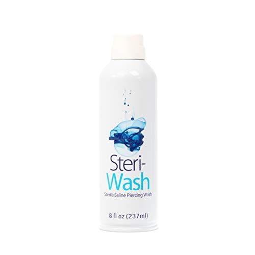 STERI - WASH front canister showing label and 8 oz size, aids clear identification