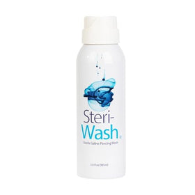 Steri-Wash front packaging showing 3 oz bottle and branding for clear identification and travel convenience