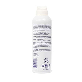STERI - WASH spraying on a pierced ear demonstrating gentle, targeted cleansing