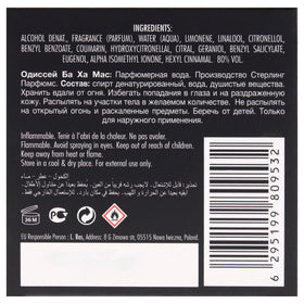 Sterling Parfums Armaf Odyssey Ba Ha Mas ingredients staged with fruits and marine elements