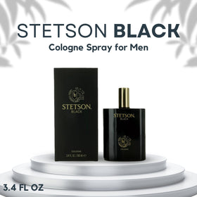 Stetson black atomizer detail highlighting spray nozzle and easy application