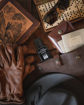 Stetson aromatic notes visual with cypress and sandalwood indicating scent profile