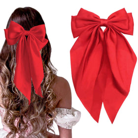 STGDAK front view red satin bow showing bright color and elegant shape