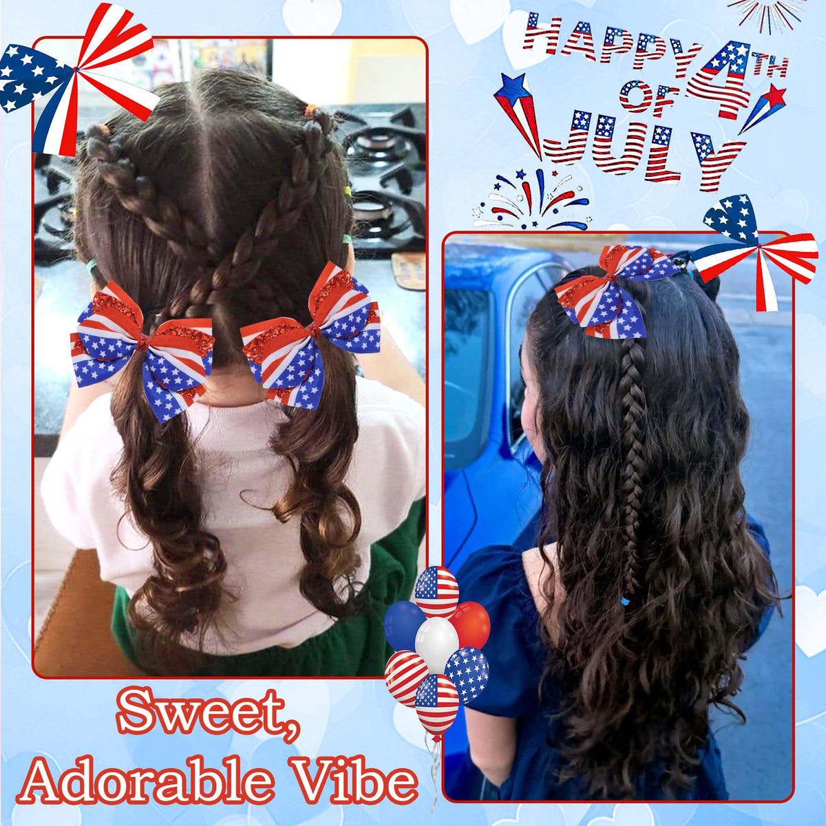STGDAK bow clipped in toddler hair demonstrating comfortable, long-lasting wear