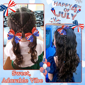 STGDAK bow clipped in toddler hair demonstrating comfortable, long-lasting wear