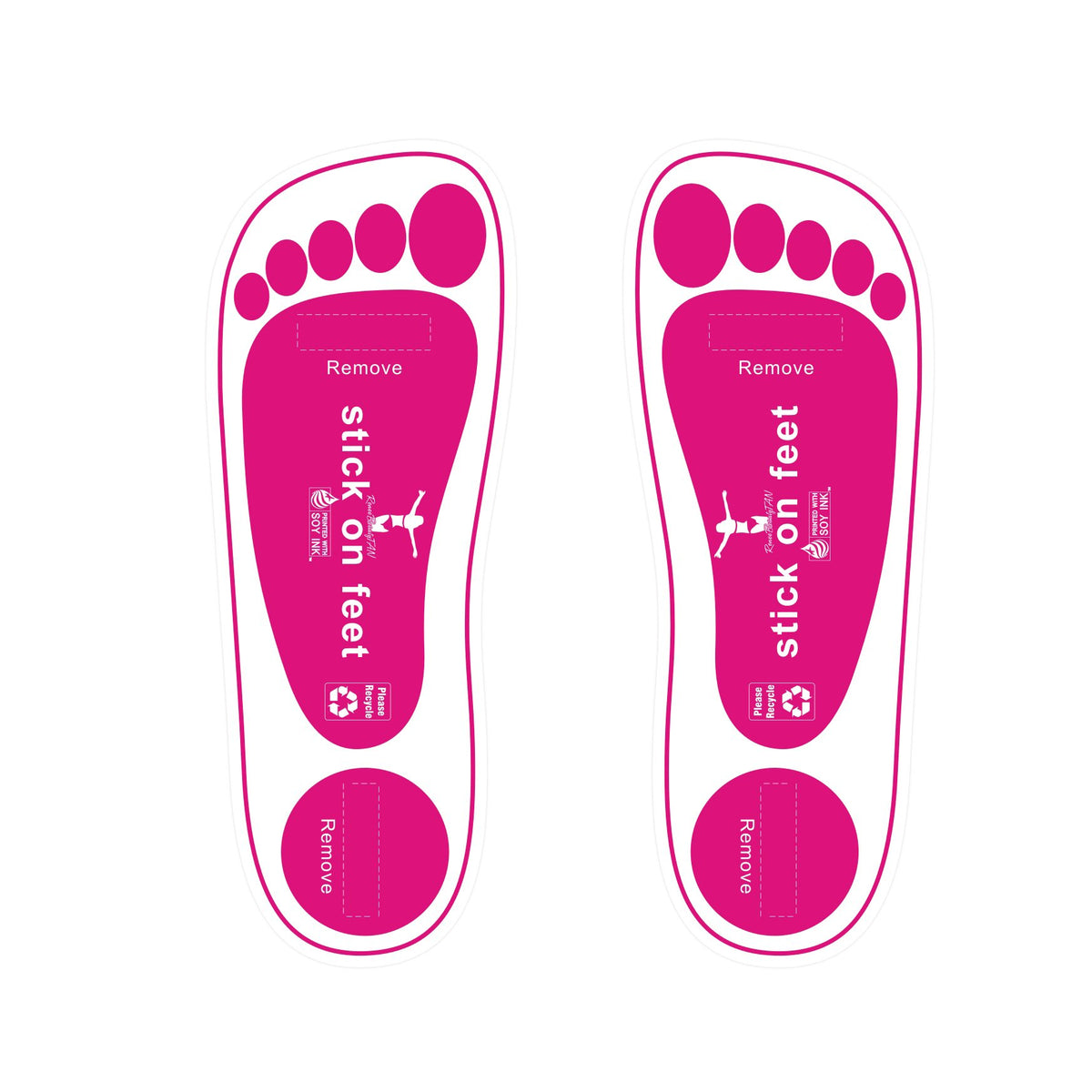 STICKONFEET front packaging shows quantity and professional use benefit