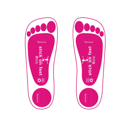 STICKONFEET front packaging shows quantity and professional use benefit