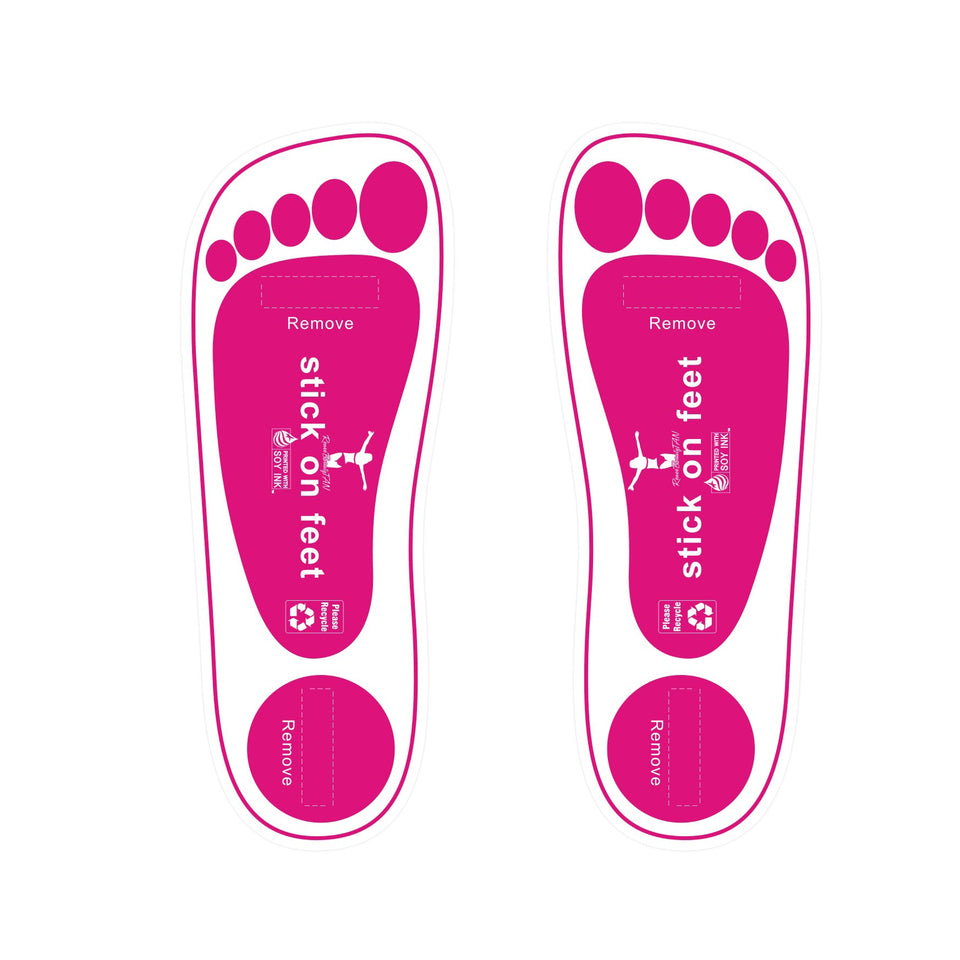 STICKONFEET front packaging shows quantity and professional use benefit