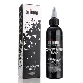 STIGMA black front packaging showing bottle and brand for professional use