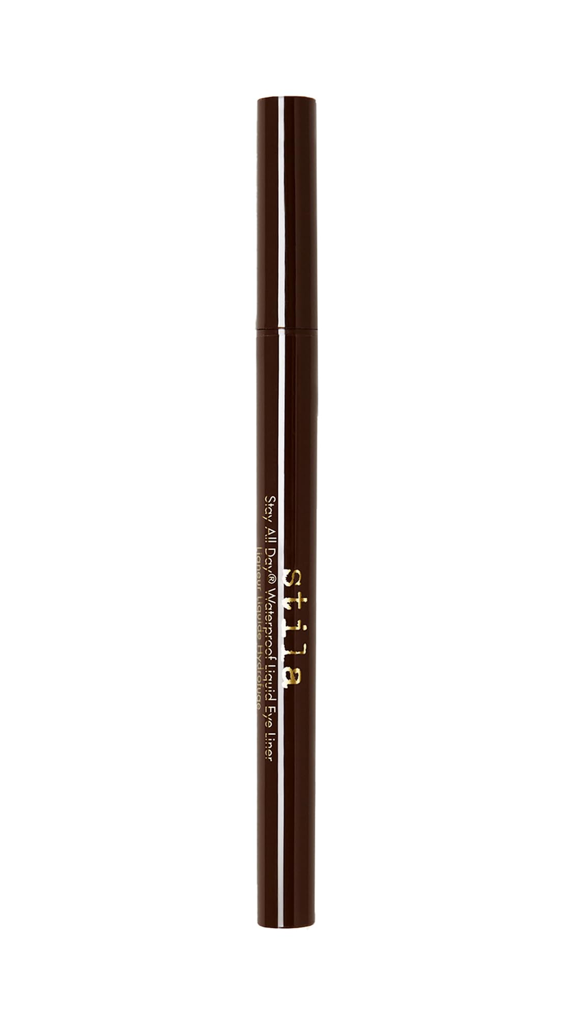 stila dark brown front packaging showing product benefit long wear